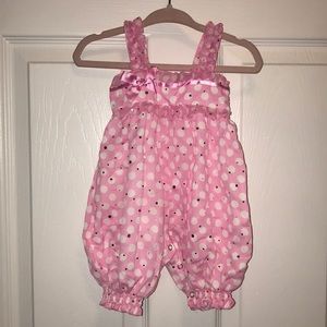 Bonnie Baby pink sparkle romper